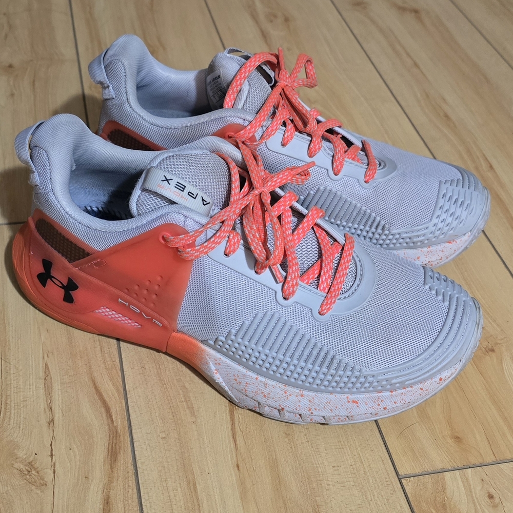 Under Armour Gray Sneakers with Orange Highlights